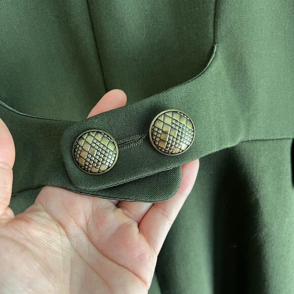 Steve Madden Womens Mid-Length Military Jacket Size SMALL in Army Green - Picture 9 of 13